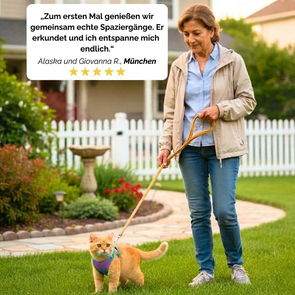 Ausbruchsicheres Katzengeschirr + Leine